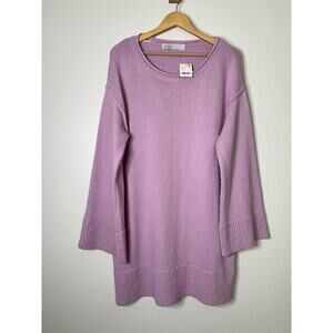 NWT Free People Beach Melanie Sweater Tunic Size Large Iris Orchid